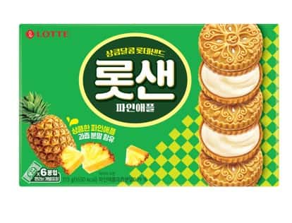 롯데샌드 파인애플 제품 이미지