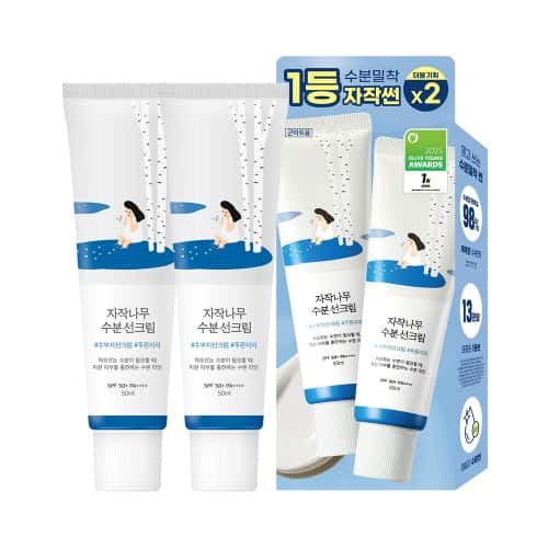 라운드랩 자작나무 수분 선크림 1+1 세트 제품 이미지