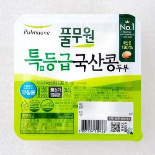 풀무원국산콩두부단단한부침용 제품 이미지