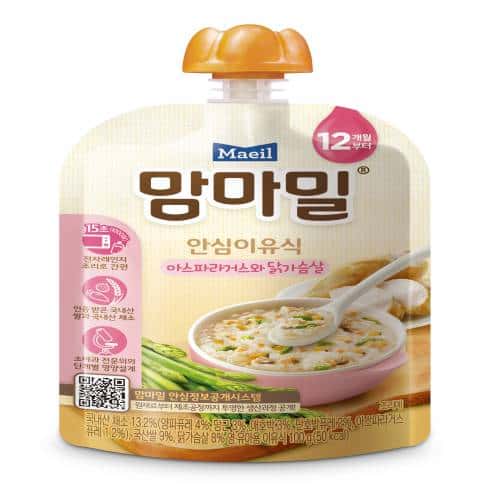 맘마밀 안심이유식 아스파라거스와 닭가슴살 제품 이미지