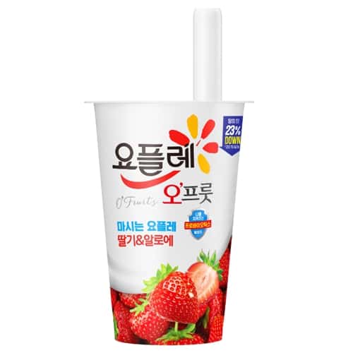 요플레 오프룻 딸기.알로에 제품 이미지
