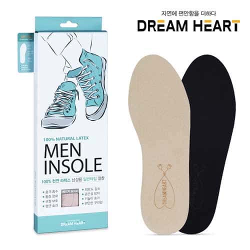 드림하트 천연라텍스 일반형 남자 블랙 깔창 제품 이미지
