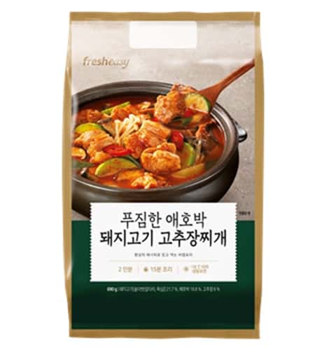 푸짐한 애호박 돼지고기 고추장찌개 제품 이미지