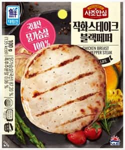 사조안심 닭가슴살 직화스테이크 블랙페퍼 제품 이미지