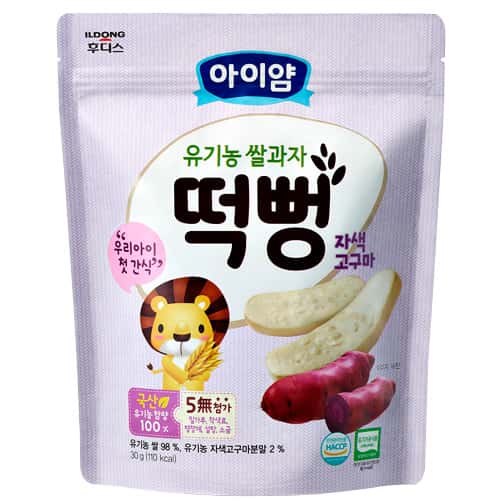 후디스 유기농쌀과자 자색고구마떡뻥 제품 이미지