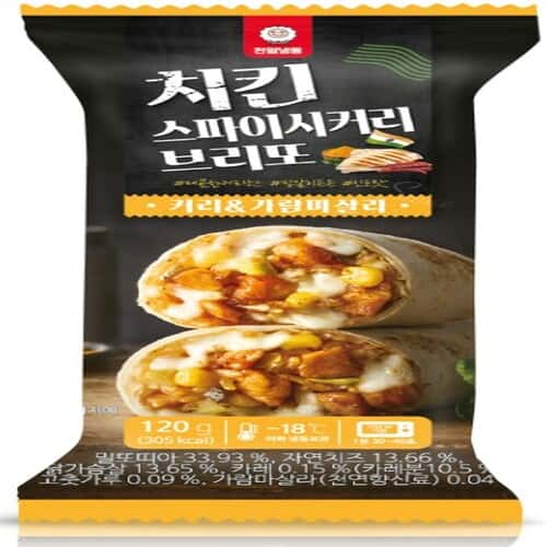 천일냉동치킨스파이시커리브리또 제품 이미지