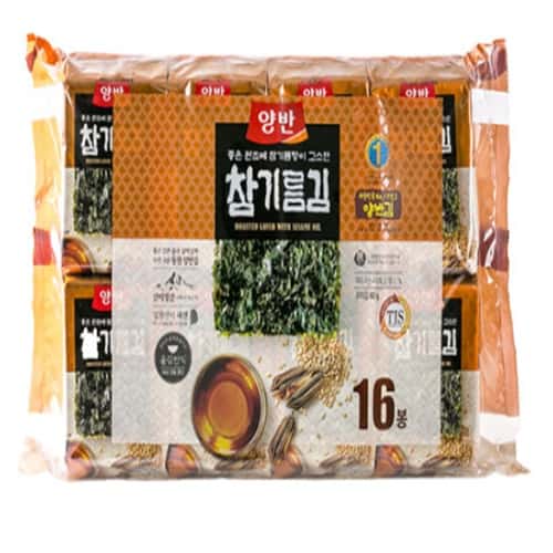 양반 참기름 식탁김 16봉(8매) 제품 이미지