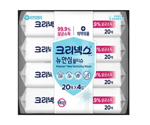 크리넥스 안심 물티슈 제품 이미지