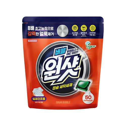 버블원샷 캡슐세탁세제 제품 이미지