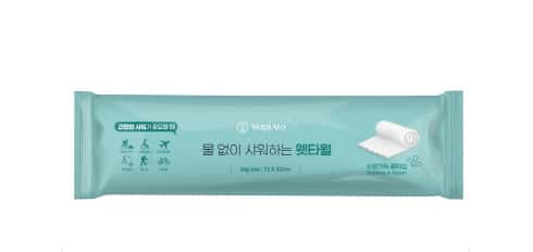 물없이 샤워하는 웨타월 제품 이미지